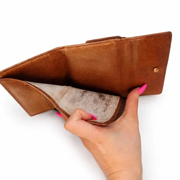 Louis Vuitton Monogram Snap Wallet Vintage Brown Canvas LV Authentic - Picture 5 of 8